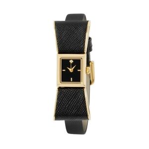 Kate Spade New York Kenmare Strap Watch - Gold with Black Leather NWT